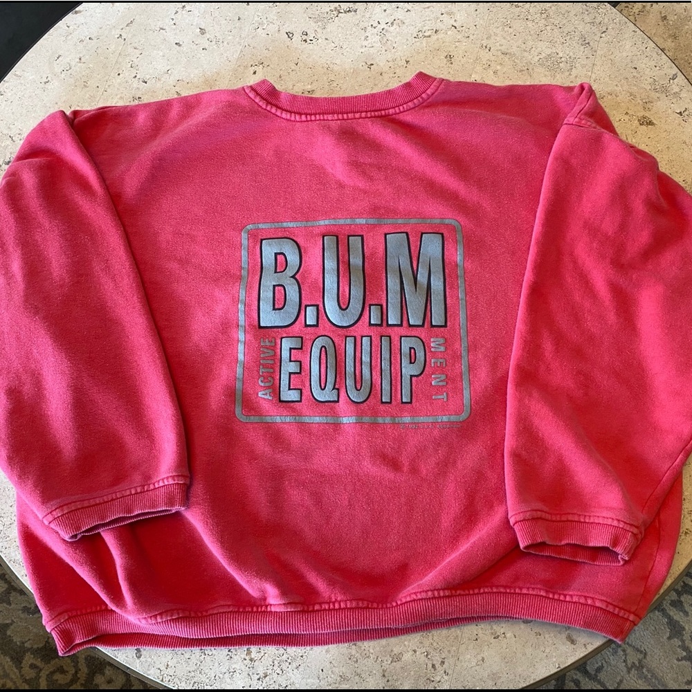 Bum Sweatshirt Cropped Vintage  red/pink.